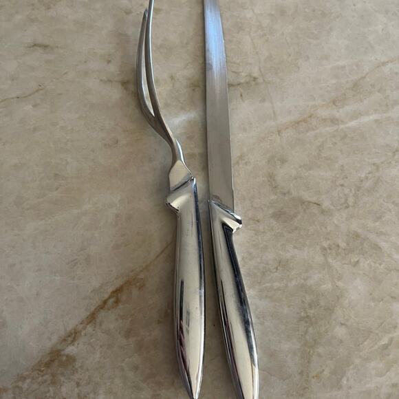 Vintage Carvel Hall carving set knive and fork satin stainless steel - Picture 1 of 11